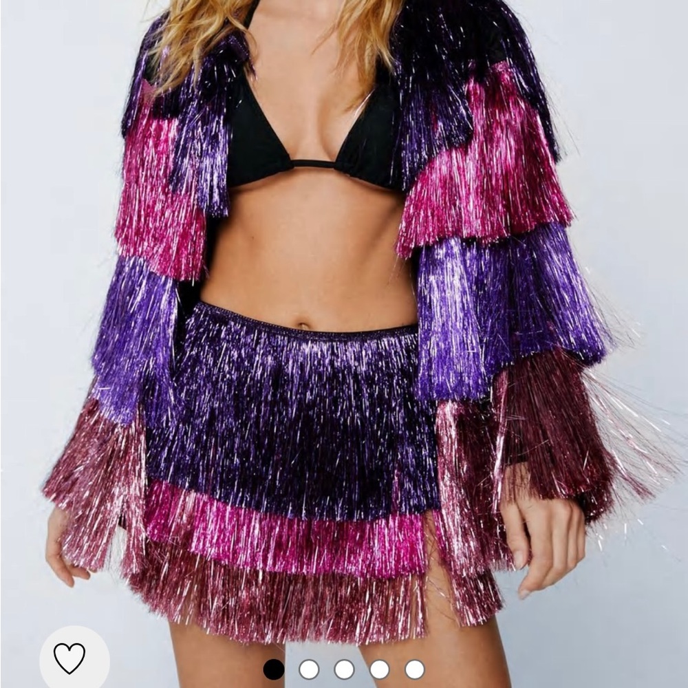 Nasty Gal tinsel skirt
